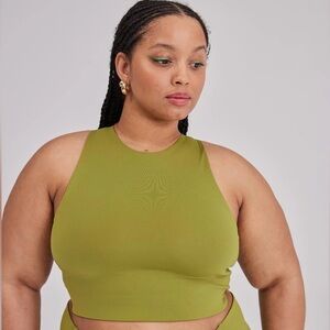 girlfr collective dylan tank sports bra in ivy